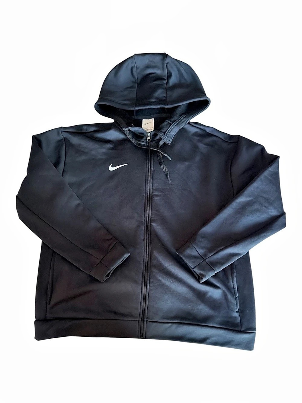 womens Nike Therma-FIT Full-Zip Fitness Hoodie Black